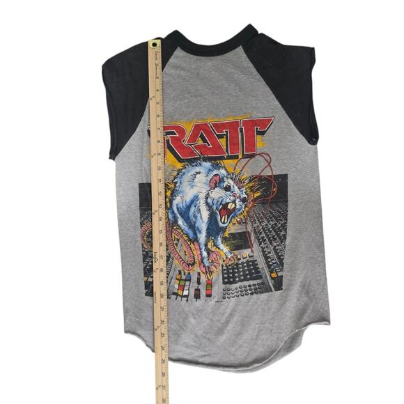 Vintage Ratt T-shirt 1984 Ratt N Roll Tour Single Stitch Medium Cut off Concert - Picture 5 of 5